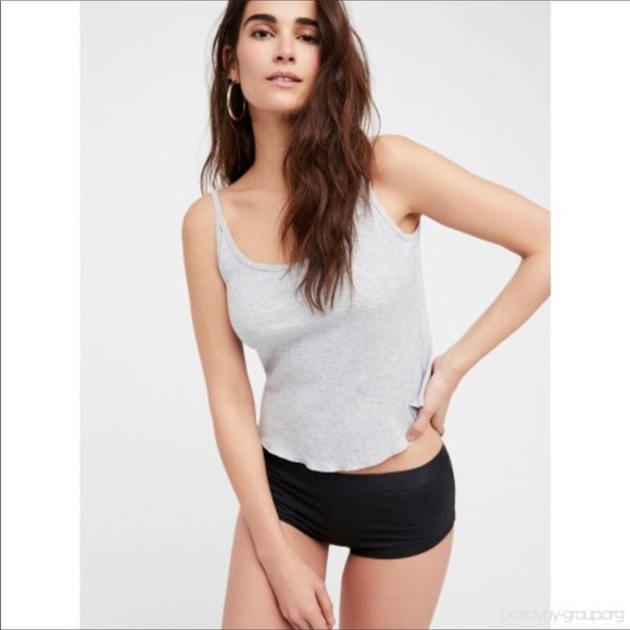 Free People Intimately Ribbed Gray Cami - Picture 2 of 3